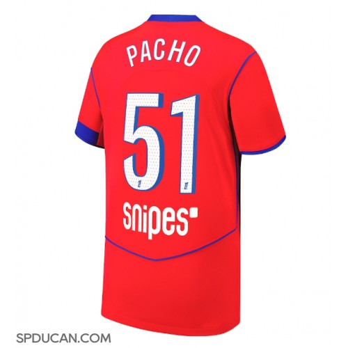 Muški Nogometni Dres Paris Saint-Germain Willian Pacho #51 Rezervni 2025-26 Kratak Rukav Muški Nogometni Dres Paris Saint-Germain Willian Pacho #51 Rezervni 2025-26 Kratak Rukav